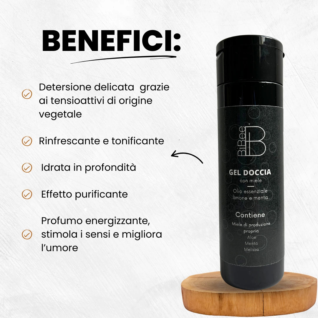 GEL DOCCIA CON OLIO ESSENZIALE MENTA E LIMONE 250ML