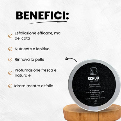 SCRUB CON OLIO ESSENZIALE DI ARANCIA E LIMONE 100ML